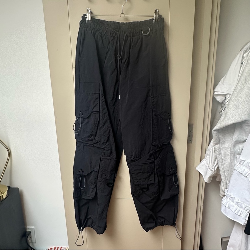Nylon Cargo Parachute Pants